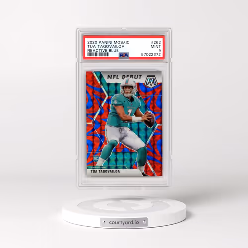 2020 Panini Mosaic #262 Tua Tagovailoa - Reactive Blue (PSA 9 MINT)