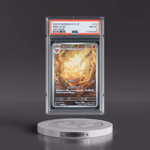 2023 Pokémon SV3-Ruler of the Black Flame #110 Ninetales - Art Rare (PSA 8 NM-MT)