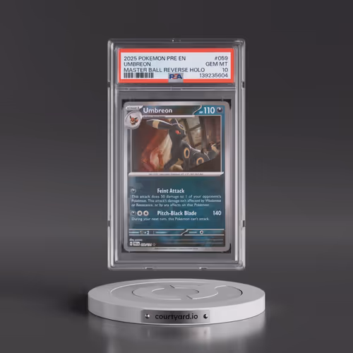 2025 Pokémon Pre EN-Prismatic Evolutions #059 Umbreon - Reverse Holo Master Ball (PSA 10 GEM MINT)
