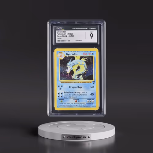 2000 Base Set 2 #7/130 Gyarados - Holo (CGC 9 MINT)