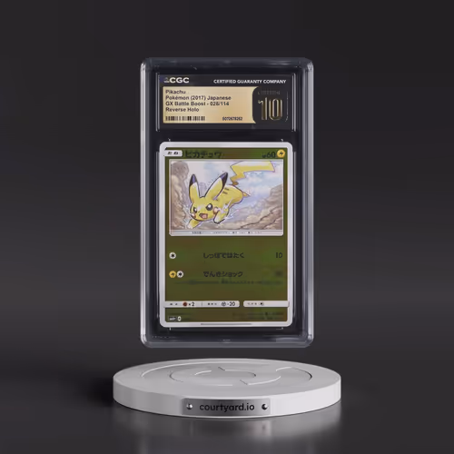 2017 GX Battle Boost - SM4+ #028/114 Pikachu - Reverse Holo (CGC 10 PRISTINE)