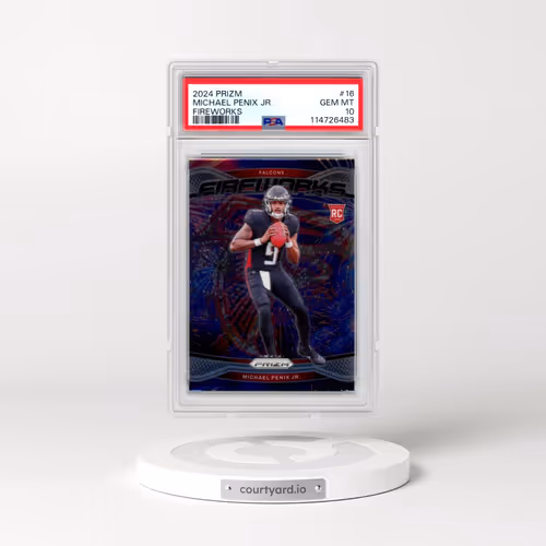 2024 Panini Prizm Fireworks #16 Michael Penix Jr. (PSA 10 GEM MINT)