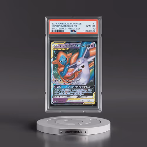 2019 Pokémon Tag Team Starter Set #1 Espeon & Deoxys GX - Holo (PSA 10 GEM MINT)