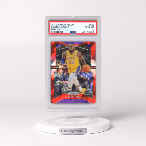 2019 Panini Prizm #129 LeBron James - Red Ice (PSA 10 GEM MINT)