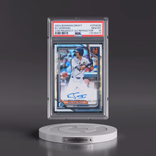 2024 Bowman Draft Chrome Prospect Autographs #CPAESE Eli Serrano - Refractor (PSA 10 GEM MINT)