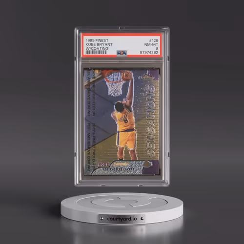 1999 Finest #128 Kobe Bryant - w/Coating (PSA 8 NM-MT)