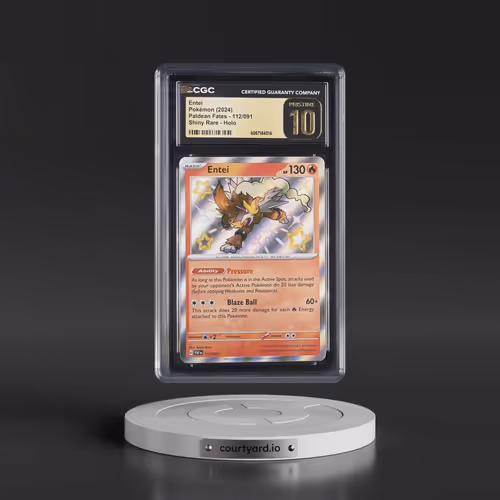 2024 Pokémon Paf EN-Paldean Fates #112 Entei - Shiny Rare (CGC 10 PRISTINE)