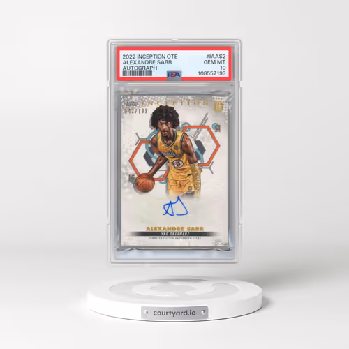 2022 Topps Inception Ote Overtime Elite Autographs #IAAS2 Alexandre Sarr (PSA 10 GEM MINT)