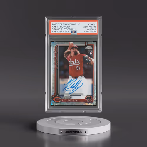 2025 Topps Chrome Logofractor Edition Rookie Autographs #RARL Rhett Lowder (PSA 10 GEM MINT)