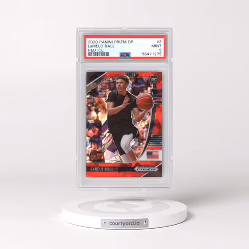 2020 Panini Prizm Draft Picks #3 LaMelo Ball - Red Ice (PSA 9 MINT)