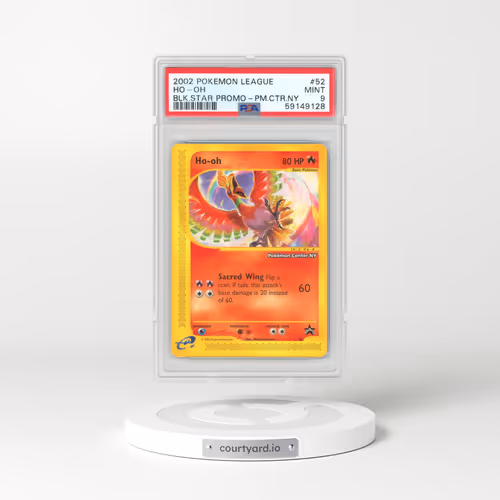 2002 Pokémon League Promo Black Star #52 HO-Oh - Pokemon Center NY (PSA 9 MINT)