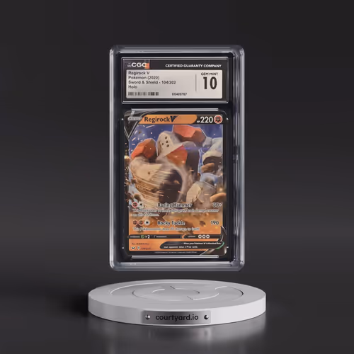 2020 Sword & Shield #104/202 Regirock V - Holo (CGC 10 GEM MINT)