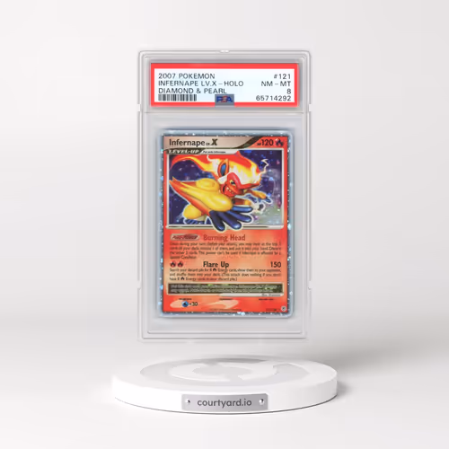 2007 Pokémon Diamond & Pearl #121 Infernape LV.X - Holo (PSA 8 NM-MT)