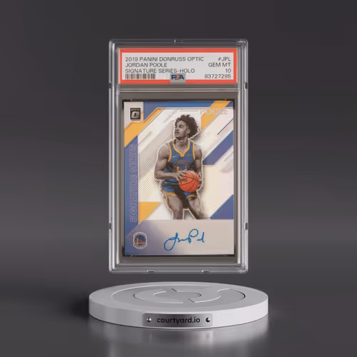 2019 Panini Donruss Optic Signature Series #JPL Jordan Poole - Holo (PSA 10 GEM MINT)