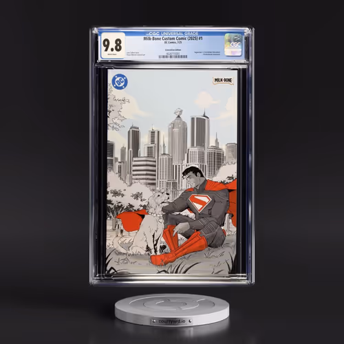 Milk-Bone Custom Comic (2025) #1 CGC 9.8 White Pages (DC Comics, 7/25) - Universal Convention Editio