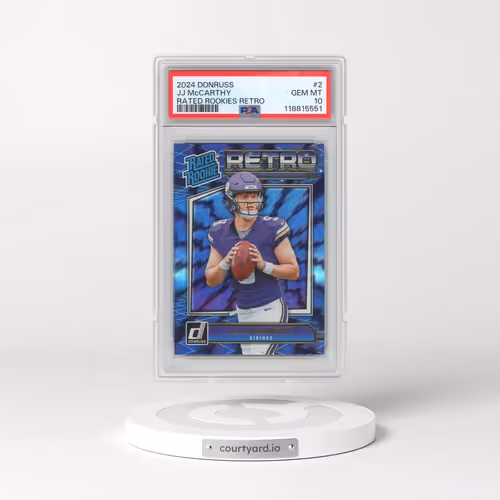 2024 Panini Donruss Rated Rookies Retro #2 JJ McCarthy (PSA 10 GEM MINT)