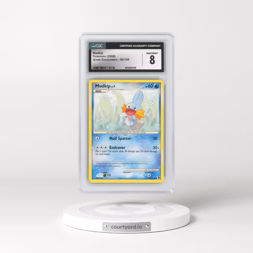 2008 Great Encounters #80/106 Mudkip (CGC 8 NM-MT)