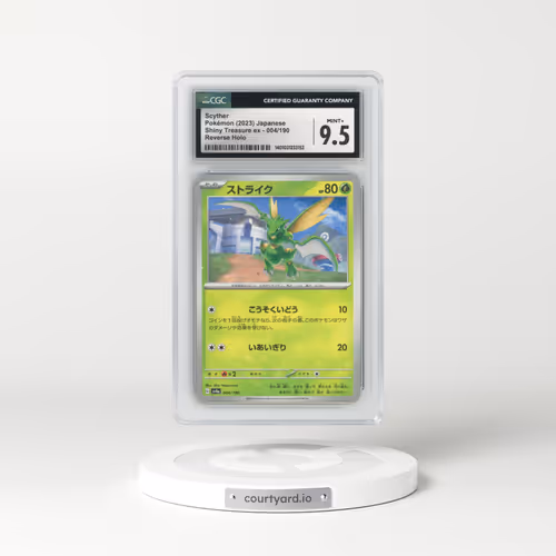 2023 Shiny Treasure ex #004/190 Scyther - Reverse Holo Digitized (CGC 9.5 MINT+)
