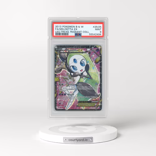 2013 Pokémon Black & White Legendary Treasures Radiant Collection #25/25 Meloetta EX - Holo Full Art (PSA 9 MINT)