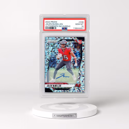 2024 Panini Prizm #338 Jalen McMillan - Autograph-No Huddle (PSA 10 GEM MINT)