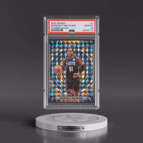 2022 Panini Mosaic Stained Glass #1 Bennedict Mathurin (PSA 10 GEM MINT)