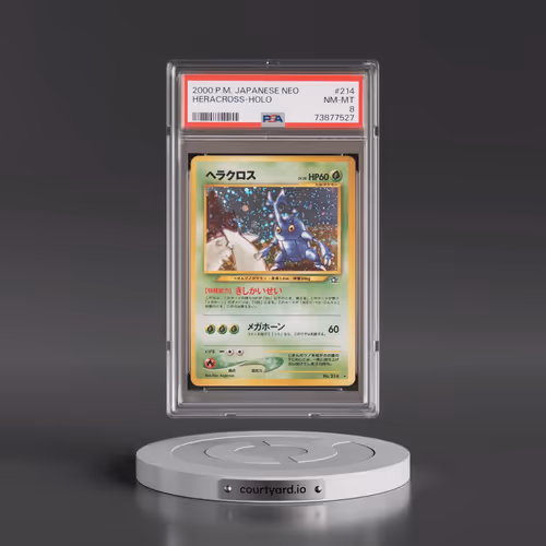 2000 Pokémon Neo #214 Heracross - Holo (PSA 8 NM-MT)