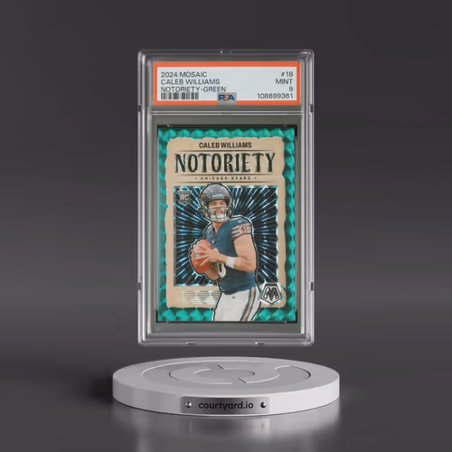 2024 Panini Mosaic Notoriety #18 Caleb Williams - Green (PSA 9 MINT)