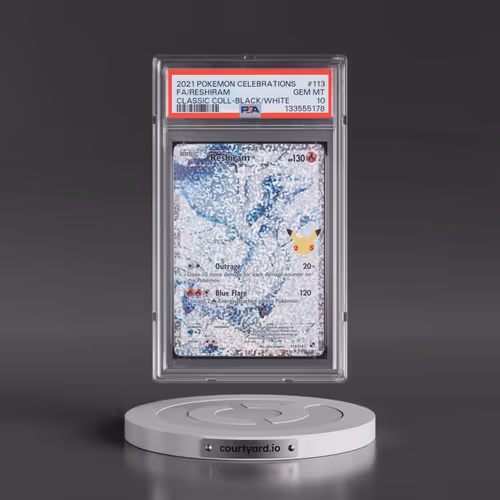 2021 Pokémon Celebrations Classic Collection #113 Reshiram - Full Art (PSA 10 GEM MINT)