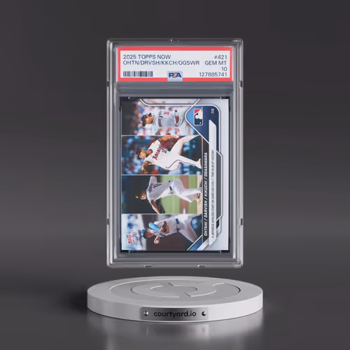 2025 Topps Now #421 Shinnosuke Ogasawara/Shohei Ohtani/YU Darvish/Yusei Kikuchi (PSA 10 GEM MINT)