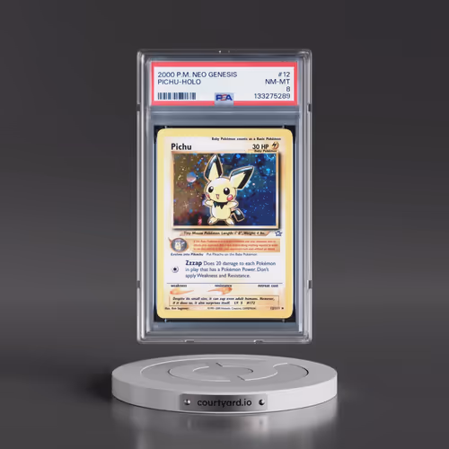 2000 Pokémon Neo Genesis #12 Pichu - Holo (PSA 8 NM-MT)