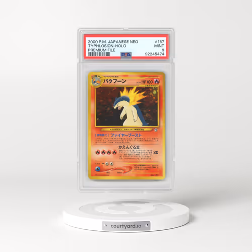 2000 Pokémon Neo #157 Typhlosion - Holo Premium File (PSA 9 MINT)