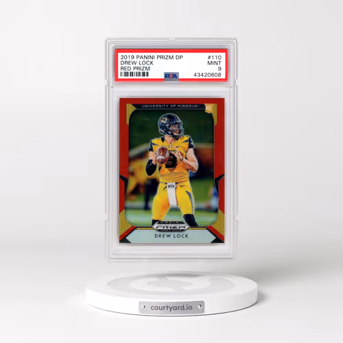2019 Panini Prizm Draft Picks #110 Drew Lock - Red Prizm (PSA 9 MINT)