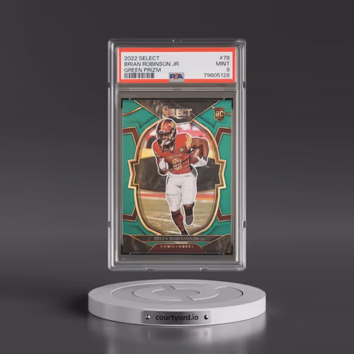 2022 Panini Select #78 Brian Robinson Jr. - Green Prizm (PSA 9 MINT)