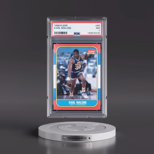 1986 Fleer #68 Karl Malone (PSA 7 NM)
