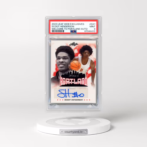 2023 Leaf Web Exclusives #SH1 Scoot Henderson - Welcome to Portland Autograph (PSA 9 MINT)