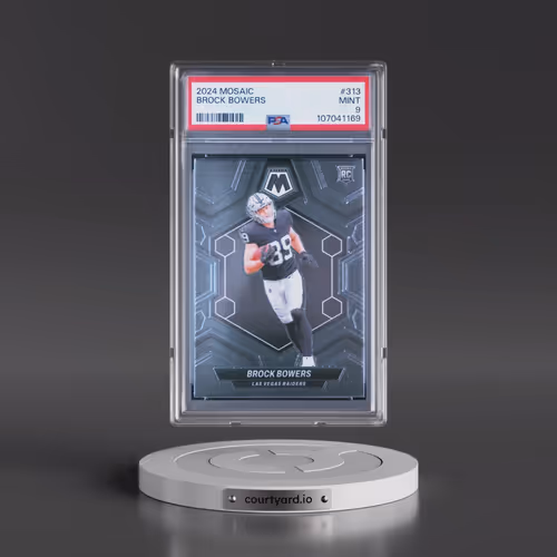 2024 Panini Mosaic #313 Brock Bowers (PSA 9 MINT)