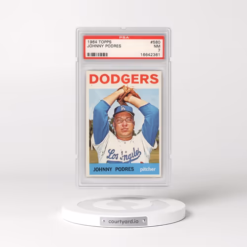 1964 Topps #580 Johnny Podres (PSA 7 NM)