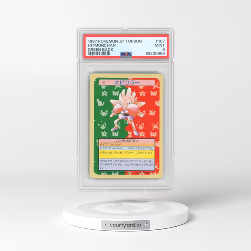 1997 Pokémon Topsun #107 Hitmonchan - Green Back (PSA 9 MINT)