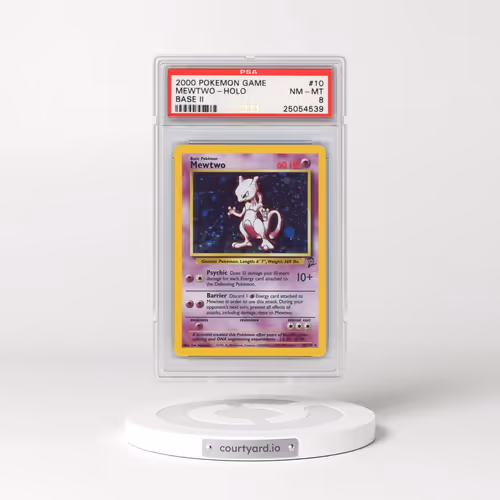 2000 Pokémon Game Base II #10 Mewtwo - Holo (PSA 8 NM-MT)