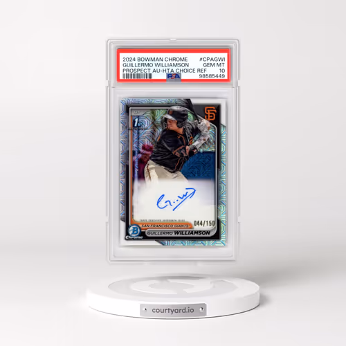 2024 Bowman Chrome Prospect Autographs #CPAGWI Guillermo Williamson - Hta Choice Refractor (PSA 10 G