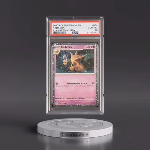 2023 Pokémon Mew EN-151 #064 Kadabra - Alakazam EX Box (PSA 10 GEM MINT)