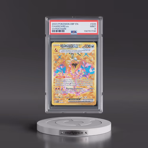 2023 Pokémon Obf EN-Obsidian Flames #228 Charizard EX - Holo Hyper Rare (PSA 9 MINT)