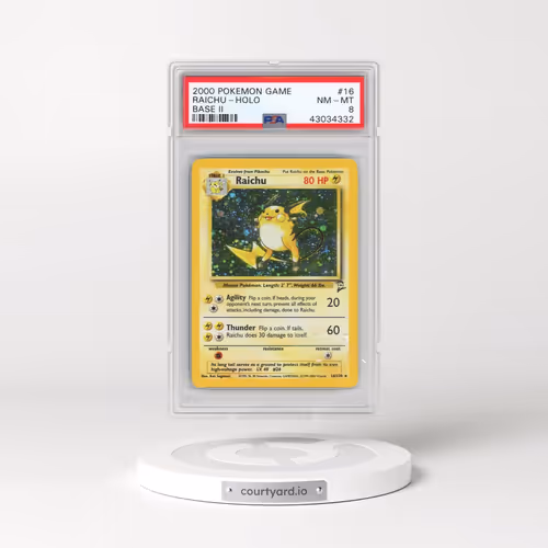 2000 Pokémon Game Base II #16 Raichu - Holo (PSA 8 NM-MT)