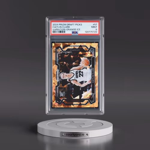2024 Panini Prizm Draft Picks #57 Caitlin Clark - Variation-Orange Ice (PSA 9 MINT)