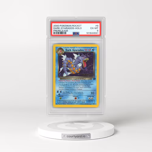 2000 Pokémon Rocket #8 Dark Gyarados - Holo Prerelease (PSA 6 EX-MT)