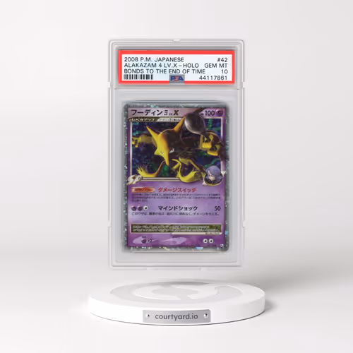 2008 Pokémon Bonds to the End of Time #042 Alakazam 4 LV.X - Holo (PSA 10 GEM MINT)