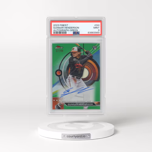 2023 Topps Finest Finest Autographs #GH Gunnar Henderson - Green (PSA 9 MINT)