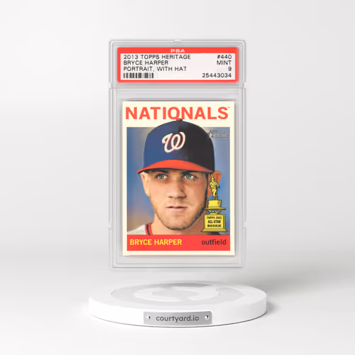 2013 Topps Heritage #440 Bryce Harper - Portrait, With Hat (PSA 9 MINT)