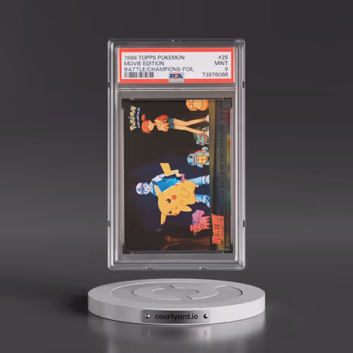 1999 Topps Pokémon the Movie Edt #25 Movie Edition - The Battle of the Champions-Foil (PSA 9 MINT)