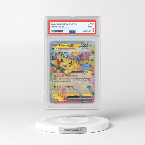 2024 Pokémon Ssp EN-Surging Sparks #057 Pikachu EX - Holo (PSA 9 MINT)